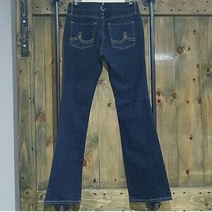 Y2K EUC ANN TAYLOR LOFT BLUE ORIGINAL BOOT DARK DENIM JEANS SIZE 4
